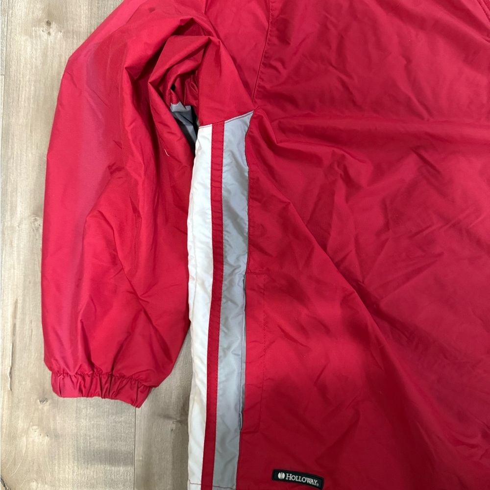 Vintage Ohio State Holloway Pullover Windbreaker Red XL Nylon Lined Embroidered - Picture 10 of 13
